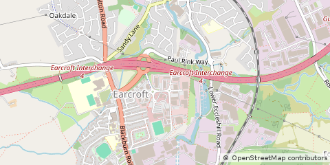 Map of Darwen, Lancashire