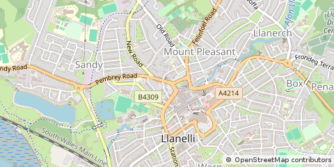 Map of Llanelli