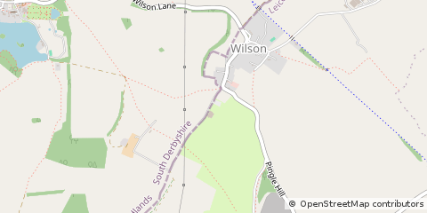 Map of Melbourne, Derbyshire