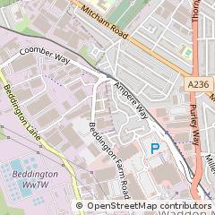 Map of Croydon, Surrey