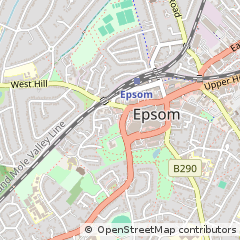 Map of Epsom, Surrey
