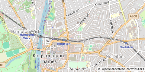 Map of Kingston Upon Thames