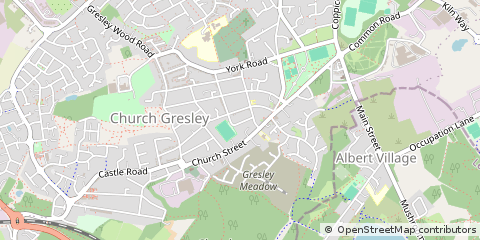 Map of Swadlincote, Derbyshire