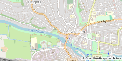Map of Reading, Caversham
