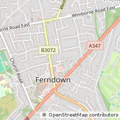 Map of Ferndown, Dorset