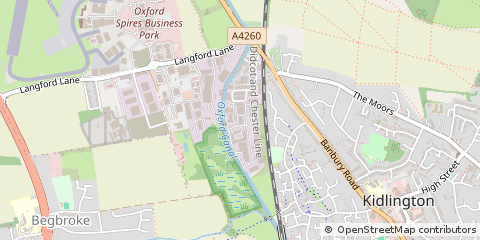 Map of Kidlington, Oxon