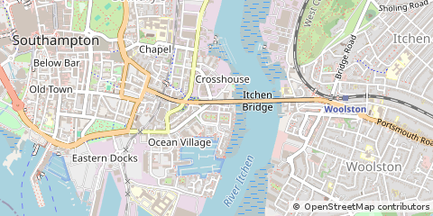 Map of Southampton, Hampshire