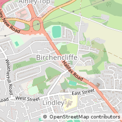 Map of Huddersfield, West Yorkshire
