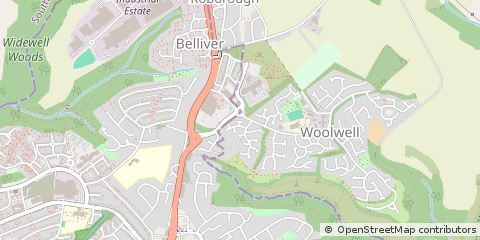 Map of Plymouth, Devon
