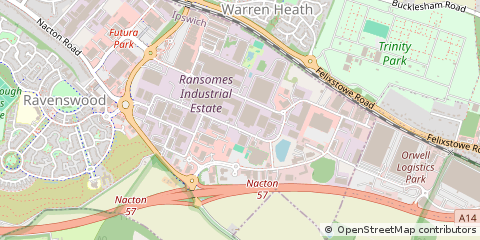 Map of Ipswich, Suffolk