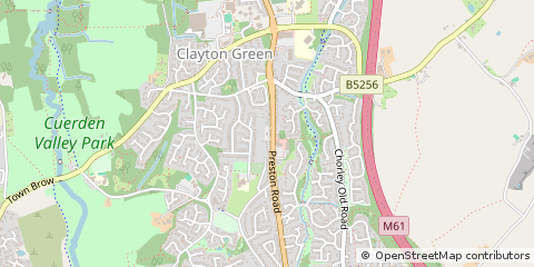 Map of Chorley, Lancashire