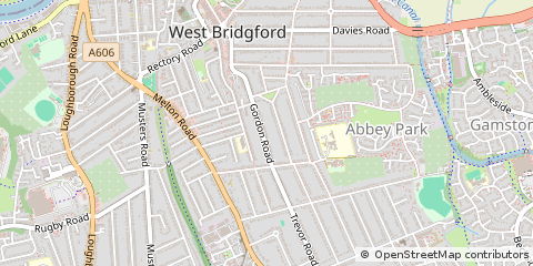 Map of Nottingham, Nottinghamshire