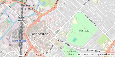 Map of Doncaster, South Yorkshire