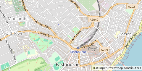 Map of Eastbourne, East Sussex