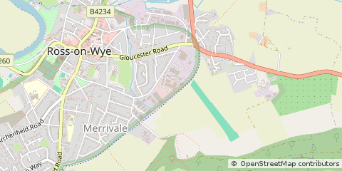 Map of Ross-on-WYE, Herefordshire