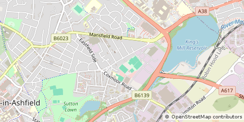 Map of Notts., Nottinghamshire