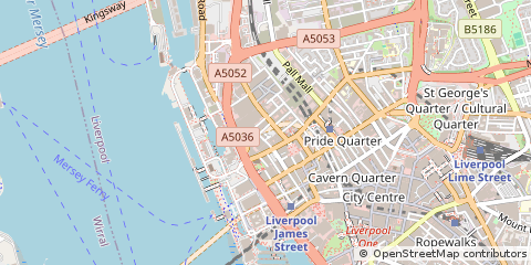 Map of Liverpool, Merseyside