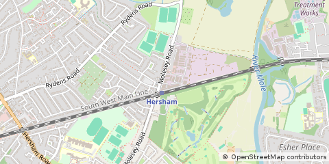 Map of Walton on Thames, Surrey