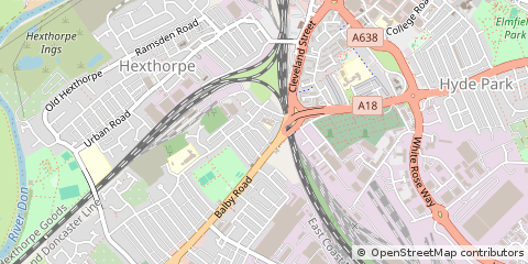 Map of Doncaster, South Yorkshire