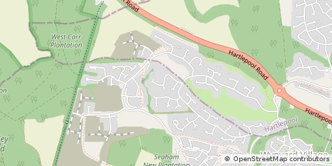 Map of Yarm, North Yorkshire