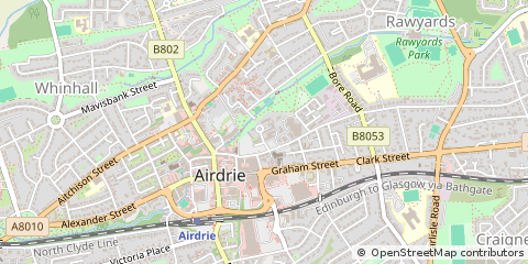 Map of Airdrie, North Lanarkshire