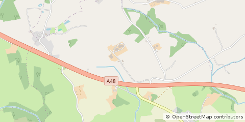 Map of Carmarthen, Carmarthenshire