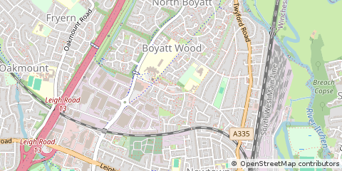 Map of Eastleigh, Hampshire