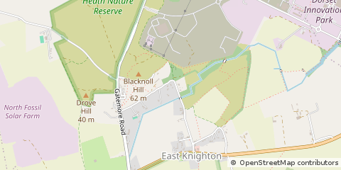Map of East Knighton Dorchester, Dorset