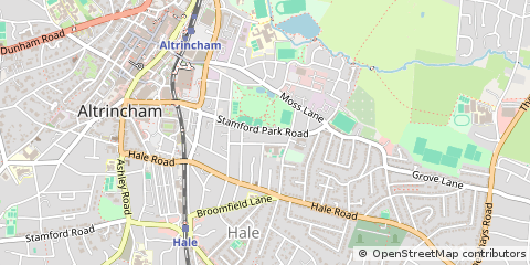 Map of Altrincham, Greater Manchester