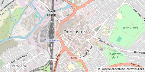 Map of Doncaster, South Yorkshire