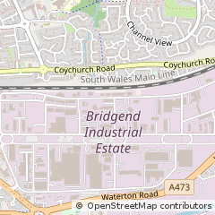 Map of Bridgend, Mid Glamorgan