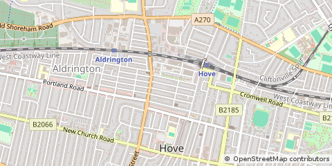 Map of Hove, East Sussex