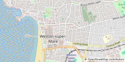 Map of Weston-Super-Mare, Somerset