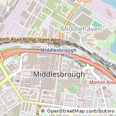 Map of Middlesbrough, North Yorkshire