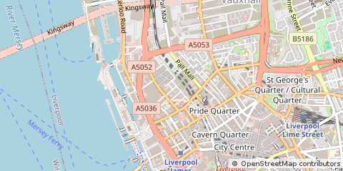 Map of Liverpool, Merseyside