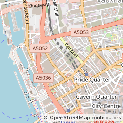 Map of Liverpool, Merseyside