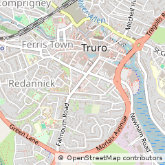 Map of Truro, Cornwall