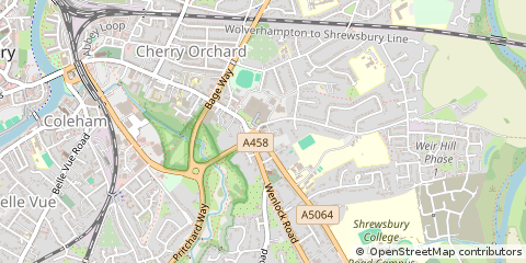 Map of Shrewsbury, Shropshire