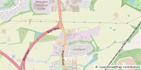 Map of Wigan, Lancashire