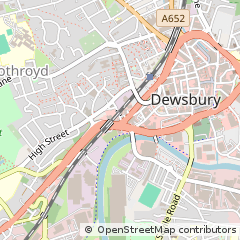 Map of Dewsbury, West Yorkshire