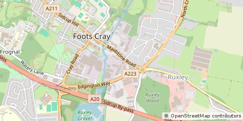Map of Sidcup, Kent