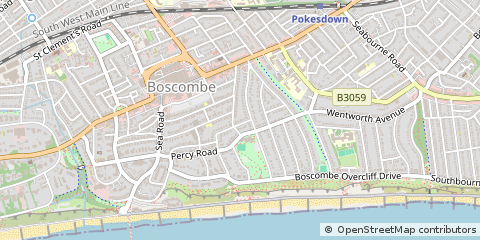 Map of Bournemouth, Dorset