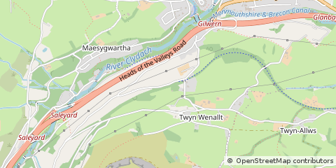 Map of Abergavenny