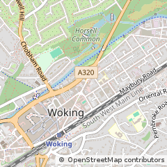 Map of Woking, Surrey
