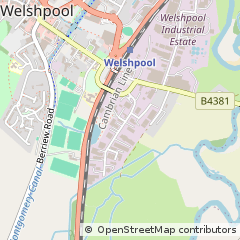 Map of Welshpool, Powys