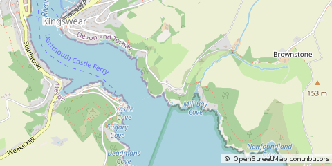 Map of Dartmouth, Devon