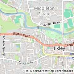Map of Ilkley, West Yorkshire