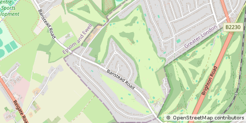 Map of Banstead, Surrey