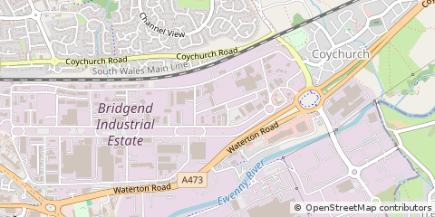 Map of Bridgend