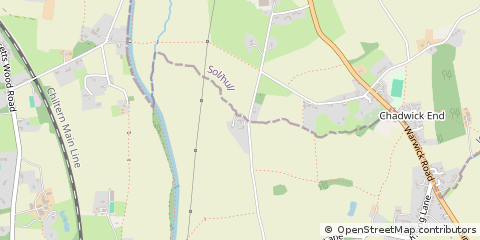 Map of Solihull, West Midlands